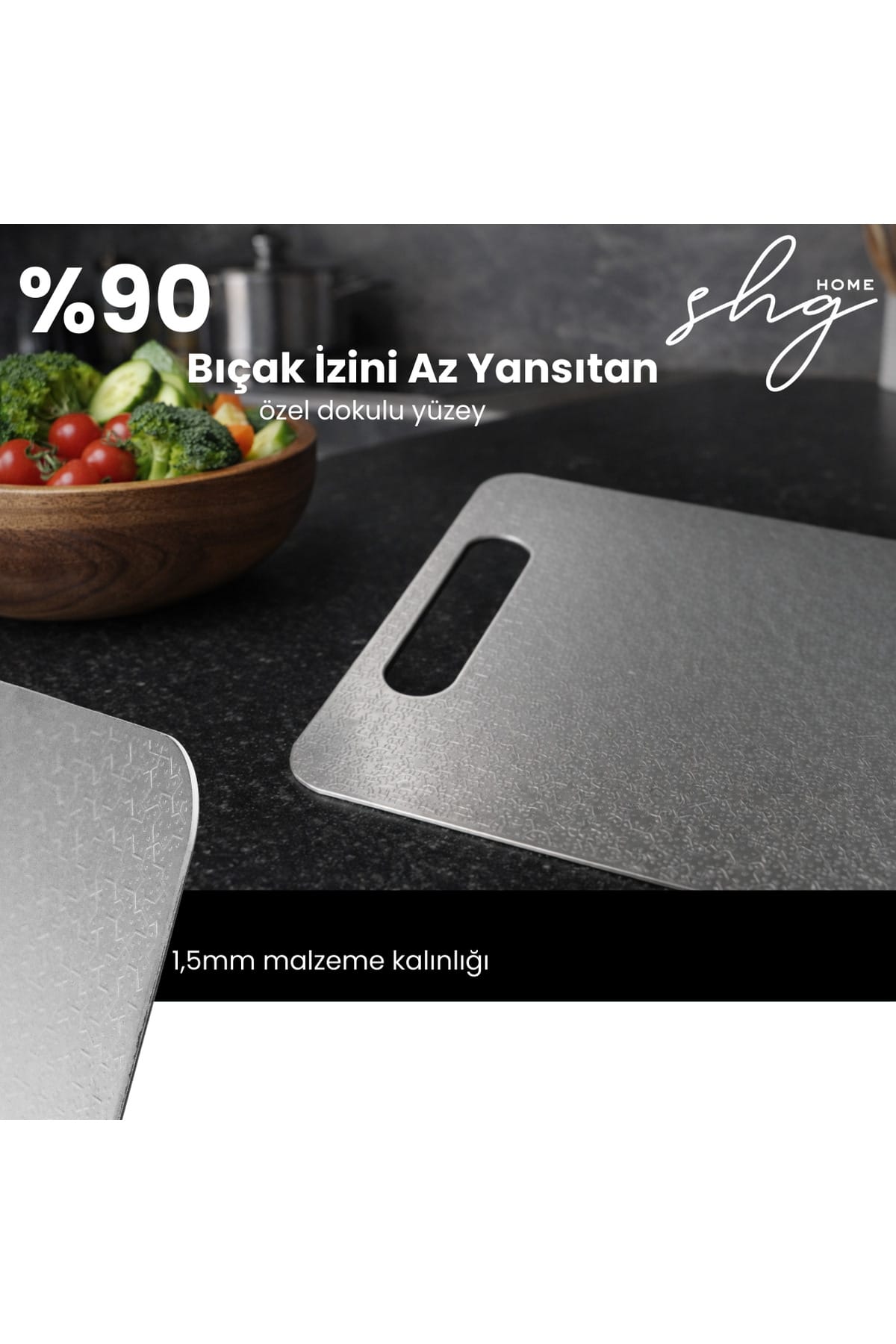 Anneler Günü Paslanmaz Çelik Kesme Tahtası Hediye Seti - Görsel 4