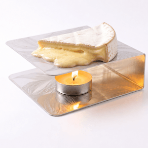 SHG Home Peynir Isıtıcı Mumlu Servis Tabağı – Peynir Eritme Tabağı, 15x15 cm Kare Peynir Isıtıcı