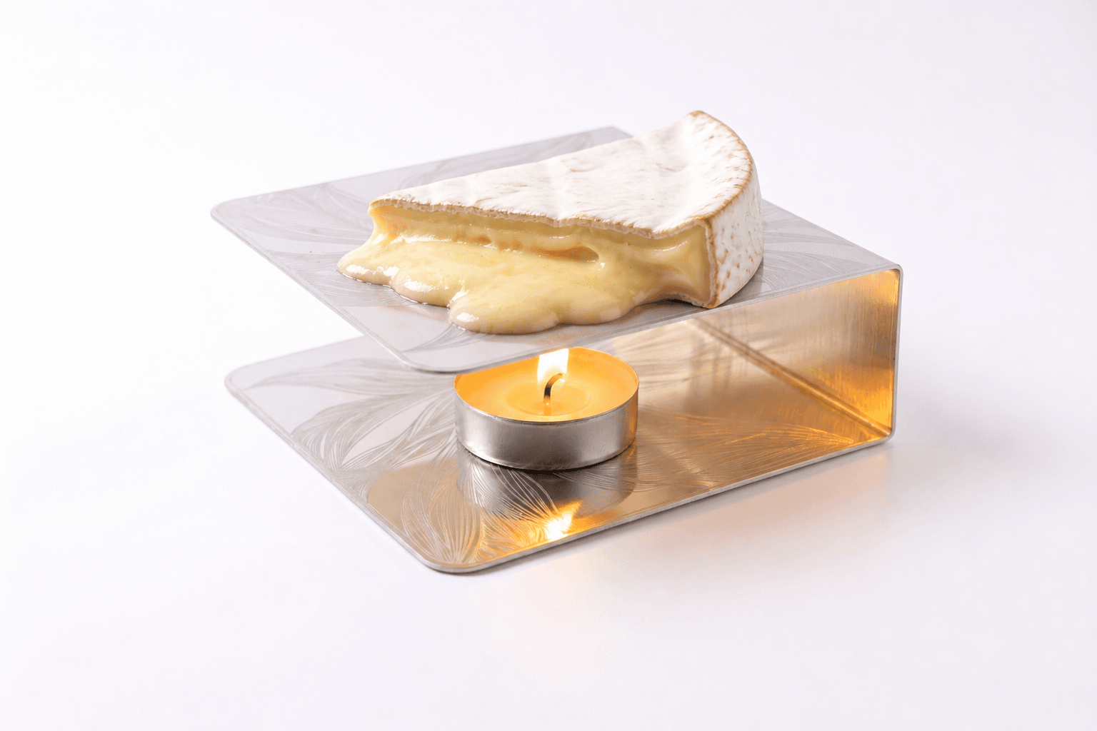 SHG Home Peynir Isıtıcı Mumlu Servis Tabağı – Peynir Eritme Tabağı, 15x15 cm Kare Peynir Isıtıcı